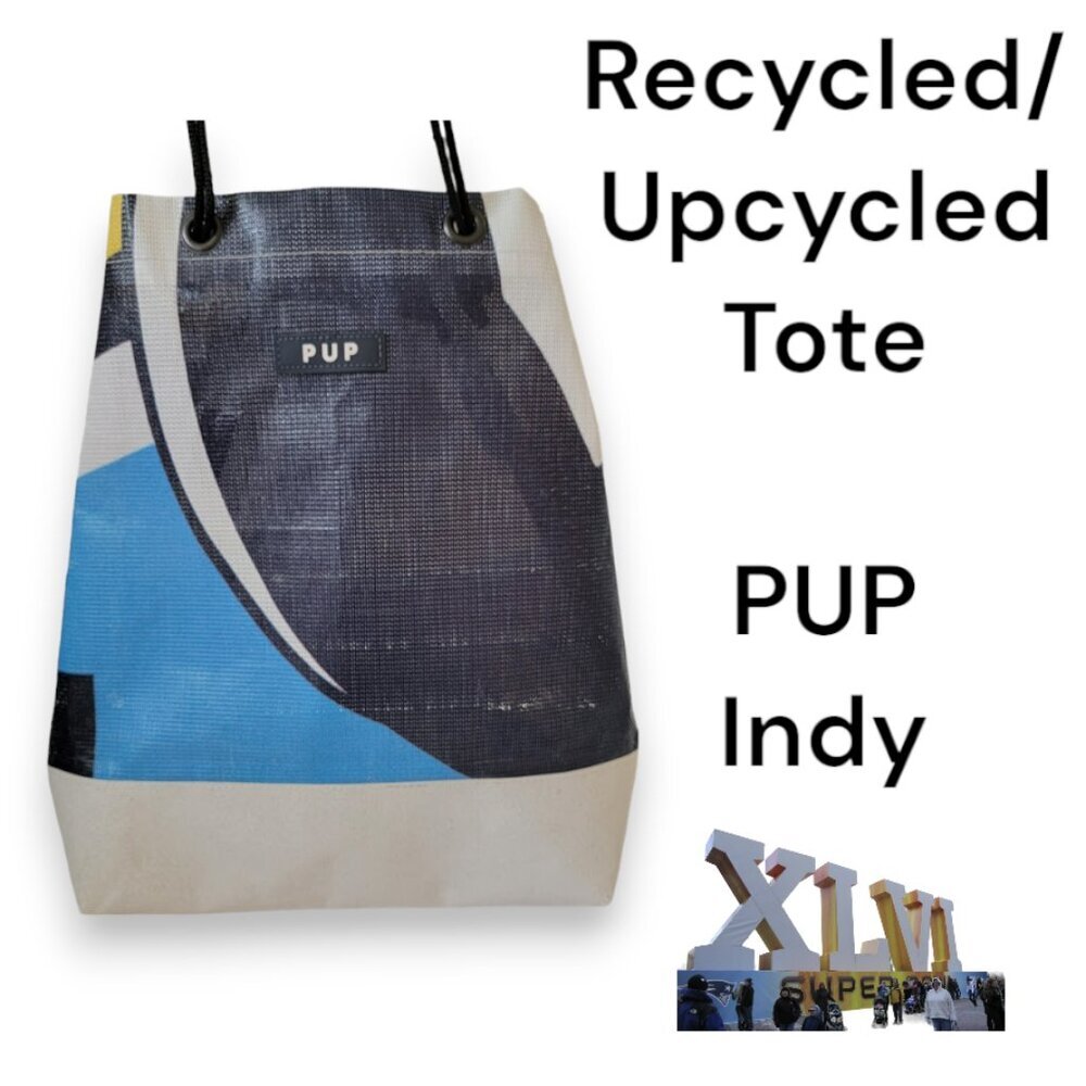 Upcycled Tote Bag - Convertible to Backpack - Crafted by PUP Designers in Indy